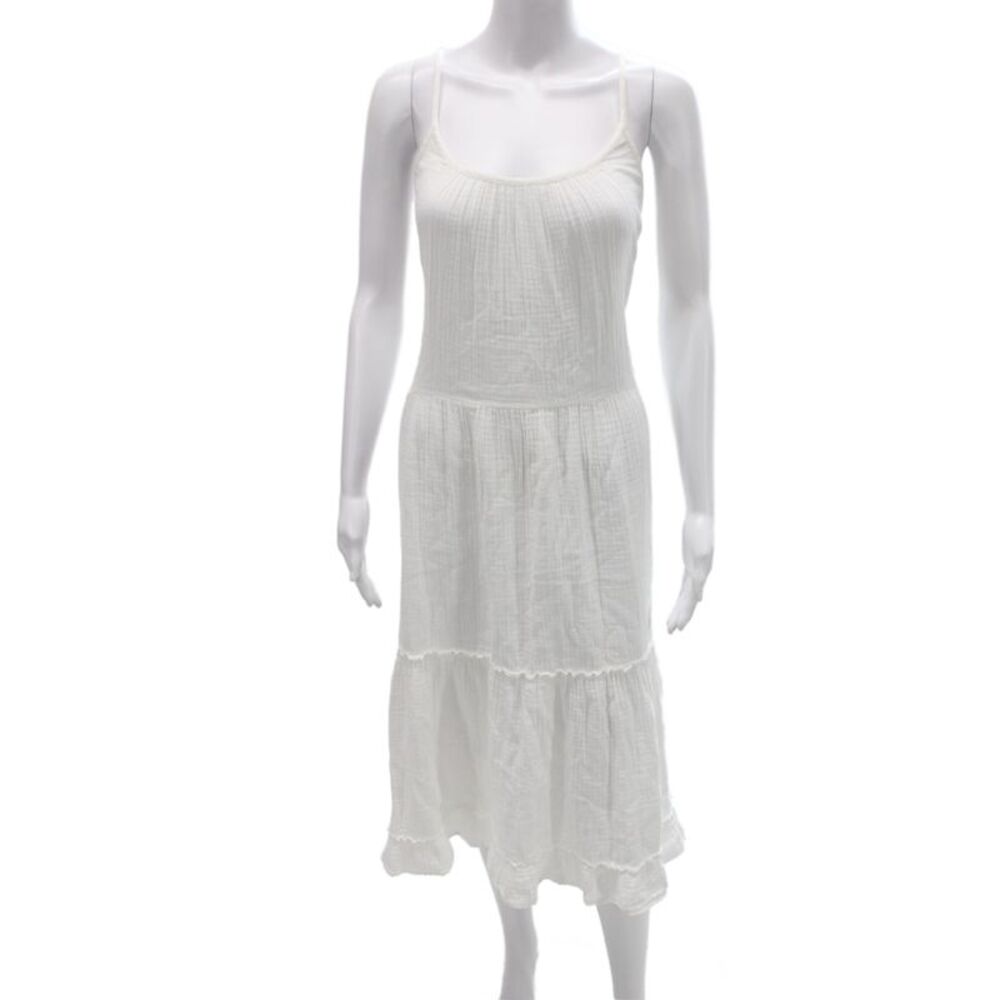 Xirena Womens White Cotton Sundress Sleeveless Scoop Neck Size XS